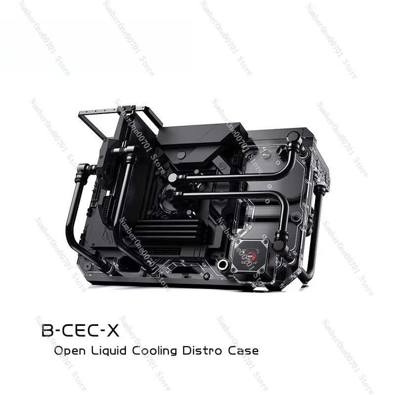 Aluminum Open Frame Test Bench Water Cooling - B-CEC-X Open-Frame-PC-Gehäuse, Aluminiumlegierung Wasserkühlungs-Chassis, Vertikale/Horizontale DIY-Testbank